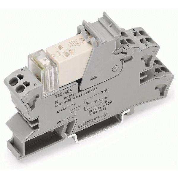 Relay module Nominal input voltage: 24 VDC 1 changeover contact gray image 3
