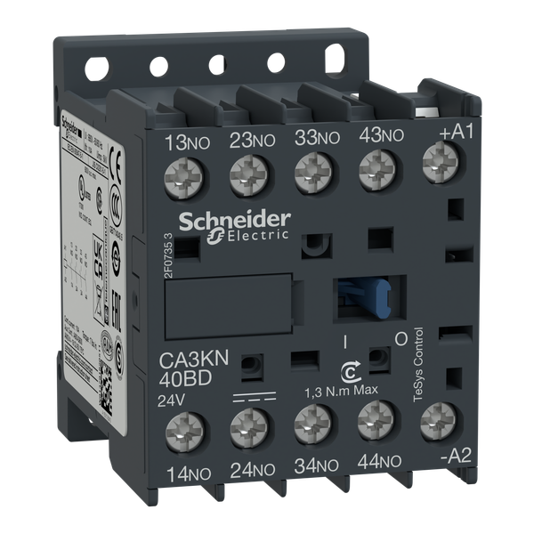 TeSys K control relay, 4NO, 690V, 24V DC standard coil image 4