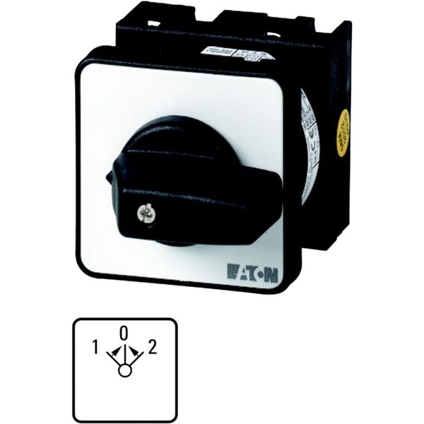 Changeoverswitches, T0, 20 A, centre mounting, 2 contact unit(s), Contacts: 4, 45 °, momentary, With 0 (Off) position, with spring-return from both di image 6