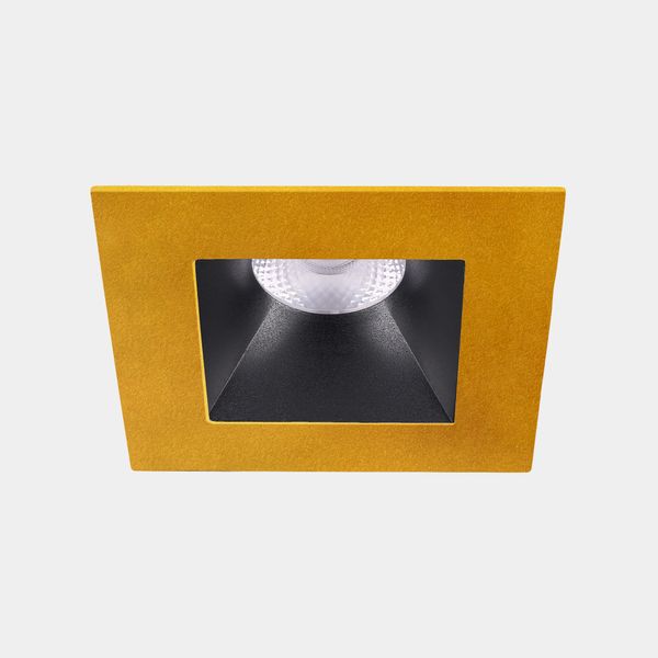 Downlight Play Deco Symmetrical Square Fixed 6.4W LED neutral-white 4000K CRI 90 14.3º ON-OFF Gold/Black IP54 606lm image 1