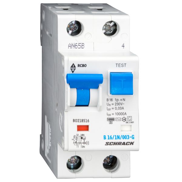 Combined MCB/RCD (RCBO) B16/1+N/30mA/Type AC, G image 1