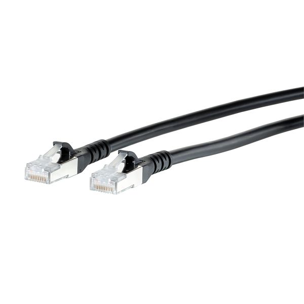 Patch cord Cat.6A AWG 26 0.5 m black image 1