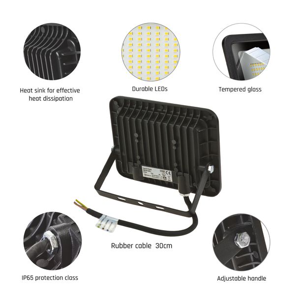 NOCTIS LUX 2 SMD 230V 30W IP65 WW black image 13