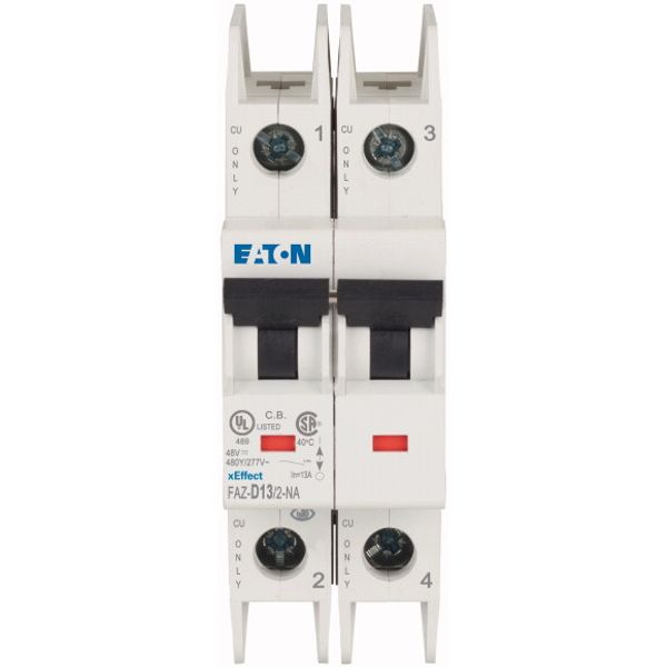 Miniature circuit breaker (MCB), 13 A, 2p, characteristic: D image 2