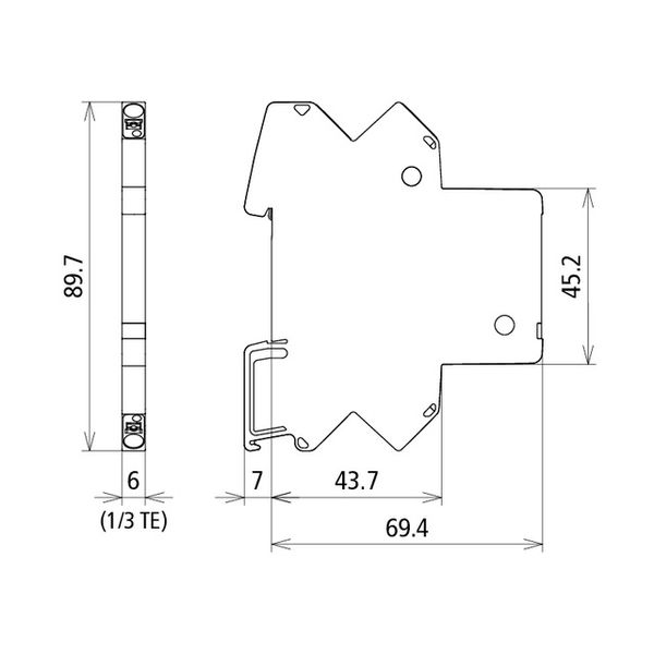 Compact combined arrester for 1 pair BLITZDUCTORconnect w. fault indic image 2