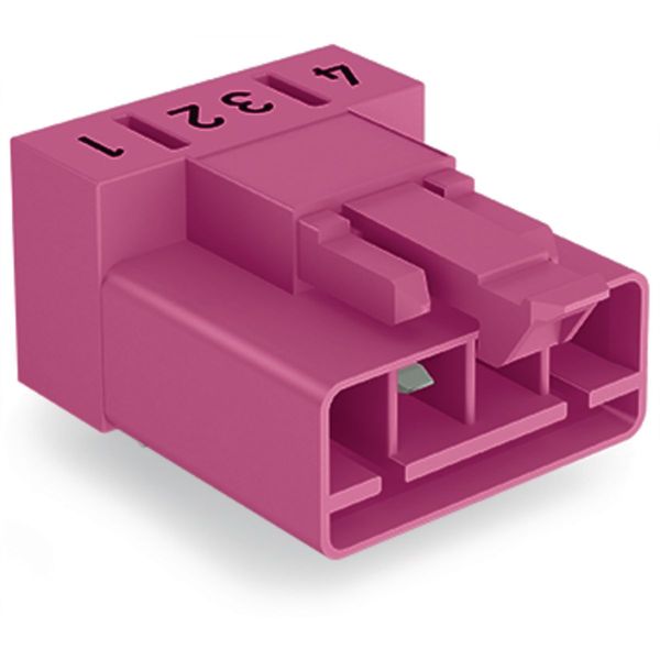 Plug for PCBs angled 4-pole pink image 2