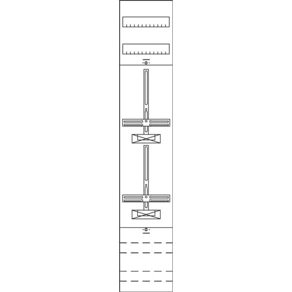 1ZF51 Meter panel, 1350 mm x 250 mm (HxW), Number of Rows: 0, Panel Width: 1 image 1