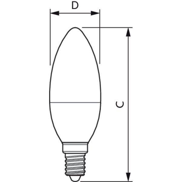 PILA LED 25W B35 E14 WW FR ND 1CT/10 image 2