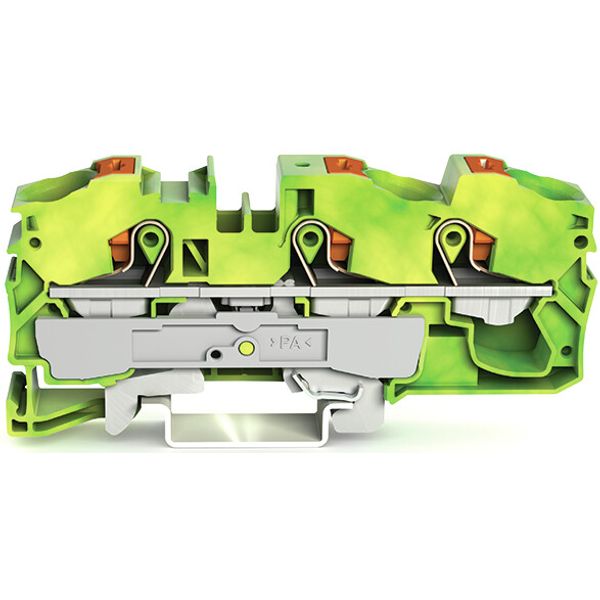 3-conductor ground terminal block with push-button 16 mm² green-yellow image 2