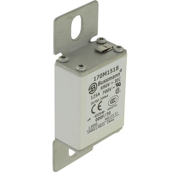 Fuse-link, high speed, 125 A, AC 690 V, size 000, 24 x 36 x 96 mm, aR, IEC, visual indicator image 3