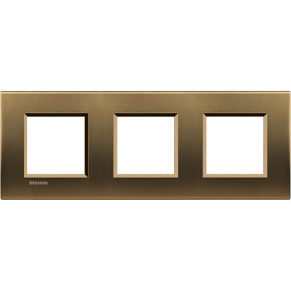 LL - cover plate 2x3P 71mm shiny bronze image 2