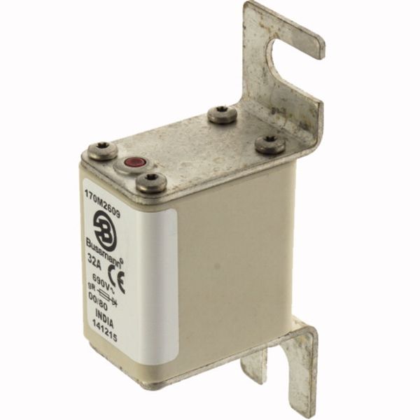 Fuse-link, high speed, 350 A, AC 690 V, DIN 00, 30 x 51 x 100 mm, aR, DIN, IEC, single indicator image 3