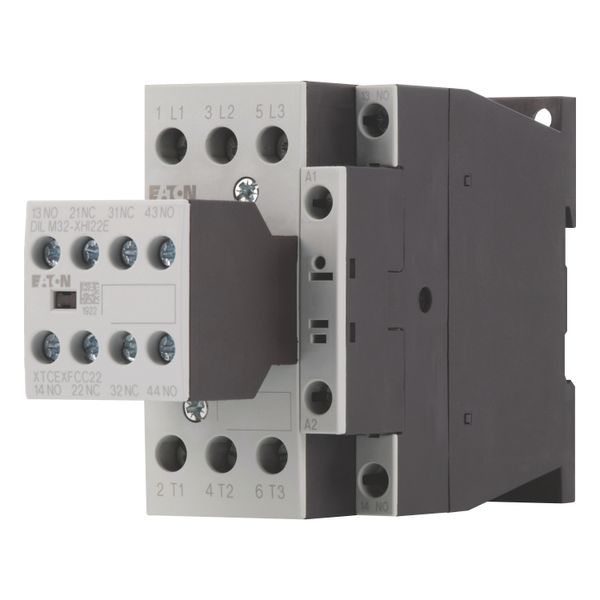 Contactor, 380 V 400 V 15 kW, 2 N/O, 2 NC, RDC 24: 24 - 27 V DC, DC operation, Screw terminals image 2