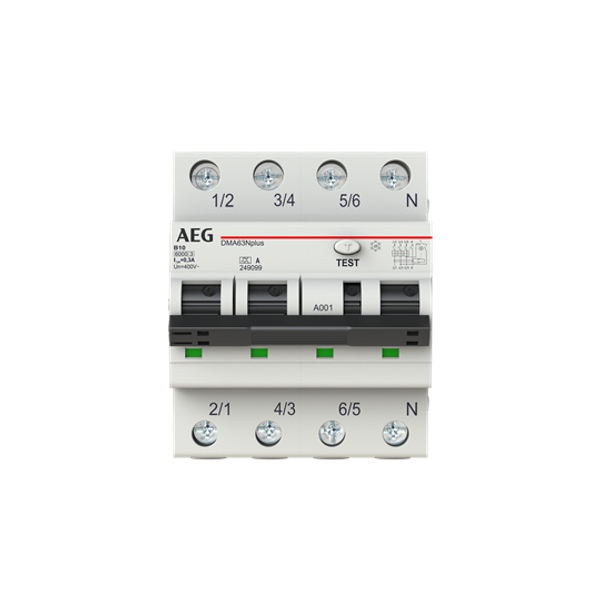 DMA63NpB10/300 Residual Current Circuit Breaker with Overcurrent Protection image 1