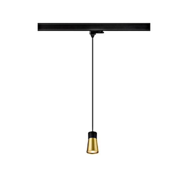 PURI 2.0 Cone 3~ pendant lamp GU10 max. 1x 6W  bl/ gold image 1