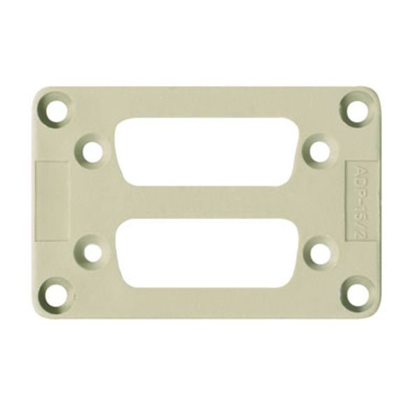 Adapter plate (industrial connector), Plastic, Colour: grey, Size: 3 image 1