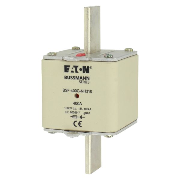 Fuse-link, high speed, 400 A, DC 1000 V, NH3, 71 x 76 x 150 mm, gBat, IEC, blade connection image 14