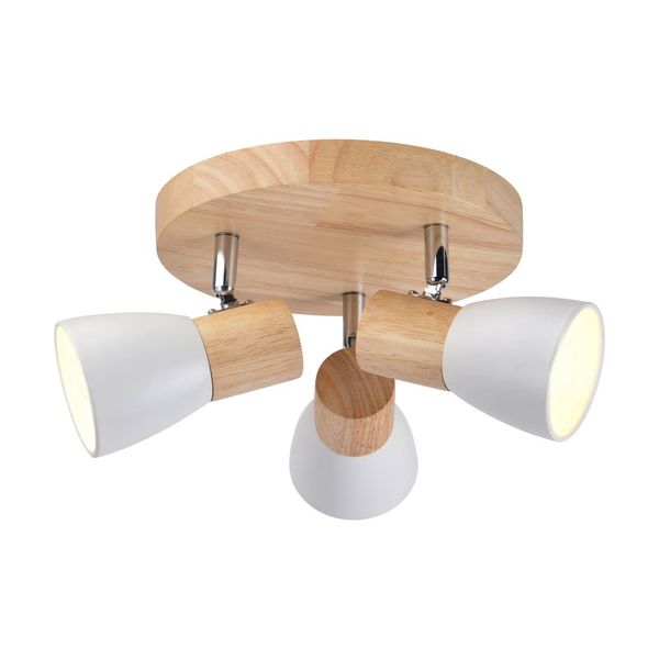 Lan Round Ceiling light 3xE14 Natural Wood image 1