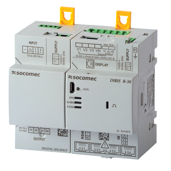 Optional module DIRIS O-ioa 2 analogue inputs / 2 analogue outputs 0/4 image 1