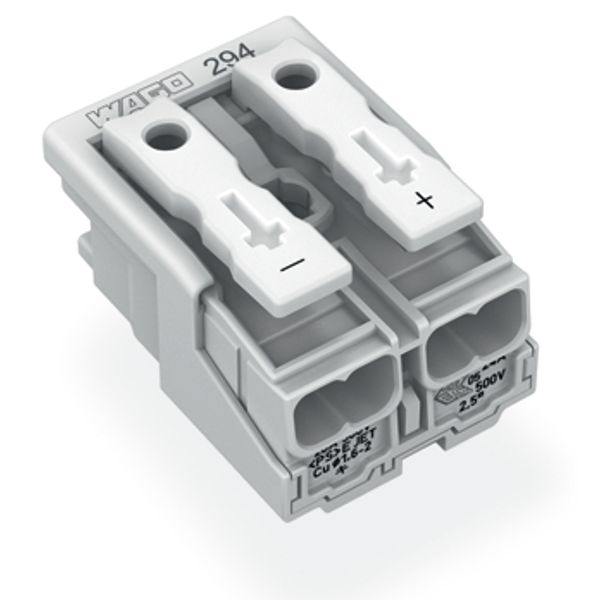 Lighting connector push-button, external without ground contact white image 2