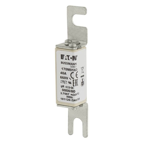 Fuse-link, high speed, 40 A, AC 660 V, size 0000, 18 x 19 x 100 mm, gR, UL, visual indicator image 19