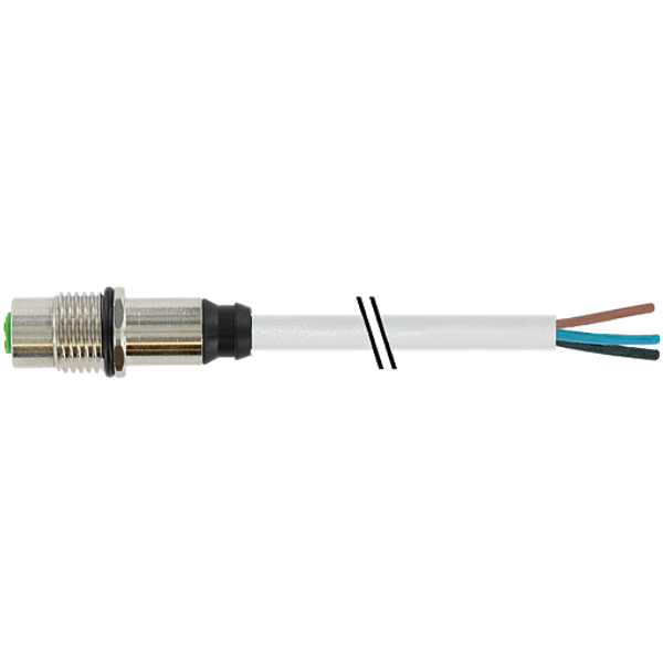 M12 female recept. A-cod. rear PVC 5x0.34 gy UL/CSA 5m image 1