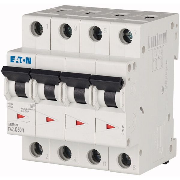 Miniature circuit breaker (MCB), 50 A, 4p, characteristic: C image 3