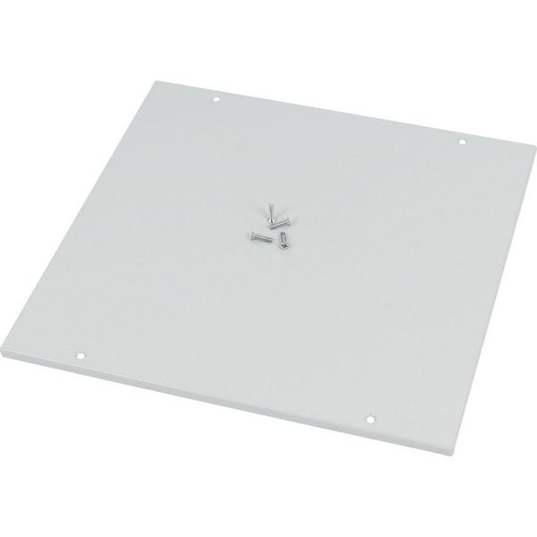 Top plate flanges, closed, for WxD = 1000 x 600 mm, IP55, grey image 2