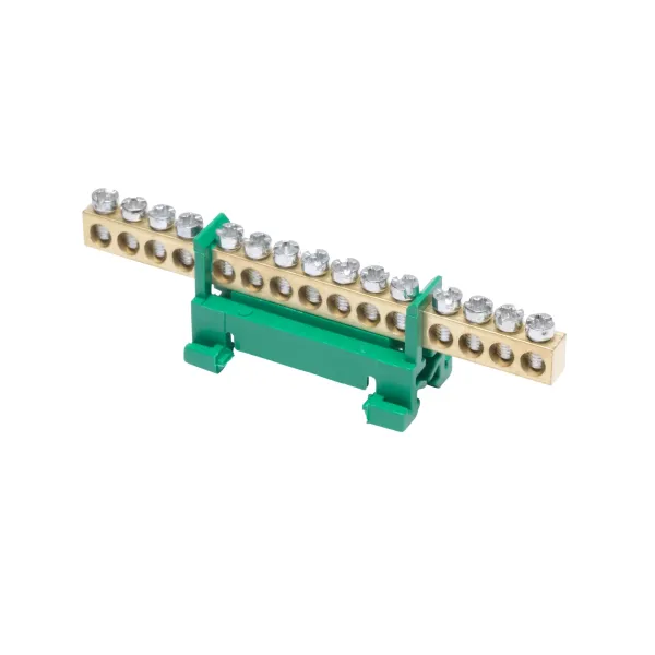 Terminal strip for rail TS 35 protective PE 15 green image 1