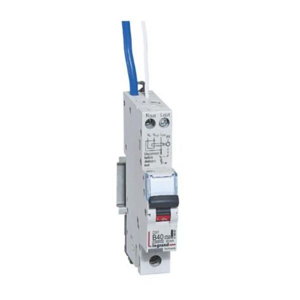 RCBO DX3 10000A 1 pole 40A curve B type A 30mA image 1