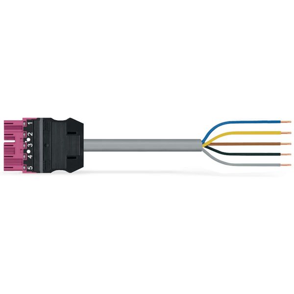 pre-assembled connecting cable;Eca;Plug/open-ended;white image 2