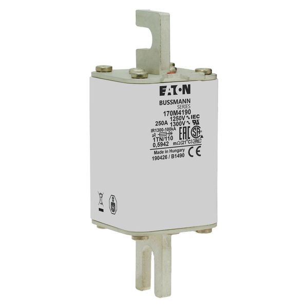 Fuse-link, high speed, 250 A, AC 1250 V, size 1, 53 x 66 x 138 mm, aR, DIN, IEC, type T indicator image 16