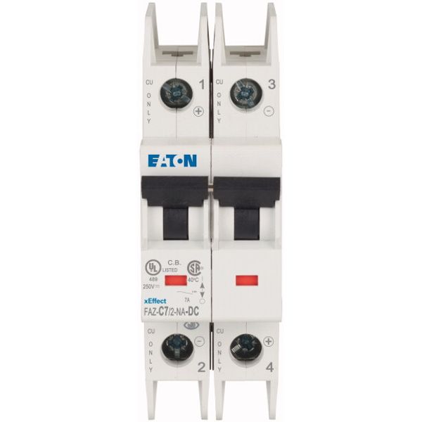 Miniature circuit breaker (MCB), 7 A, 2p, characteristic: C, DC image 2