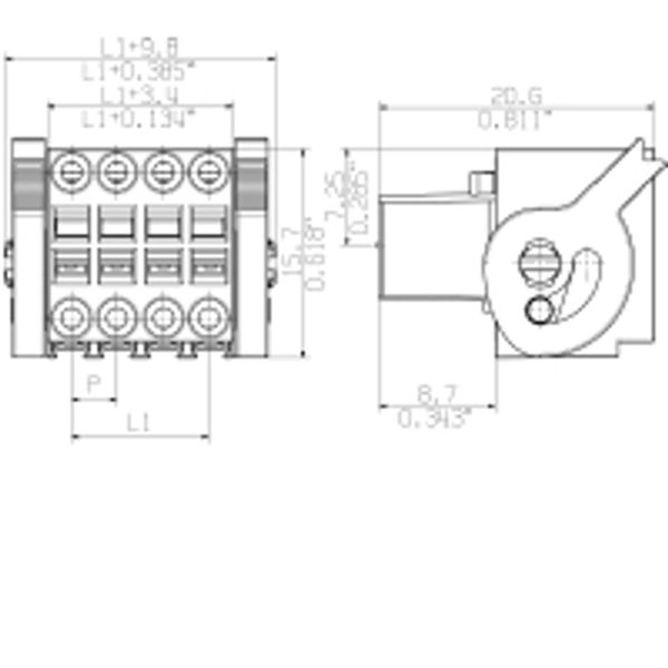 B2L 3.50/24/180LH SN OR BX PRT (1849970000) image 1