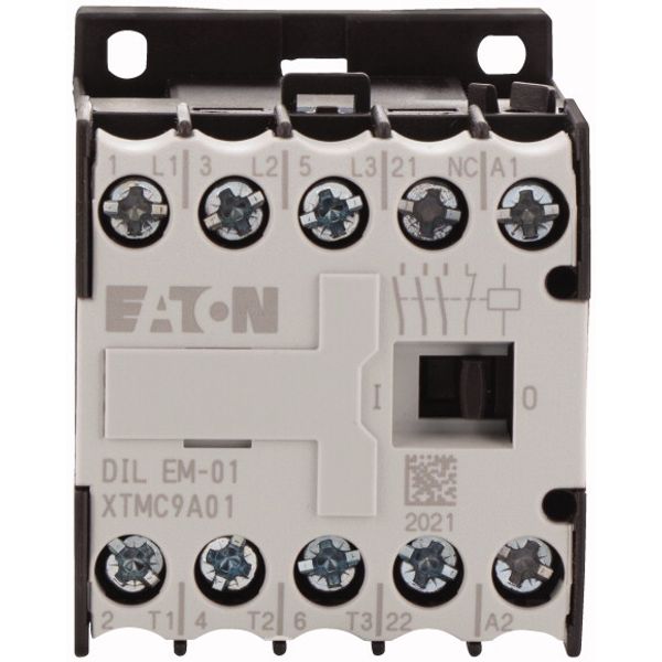 Contactor, 415 V 50 Hz, 480 V 60 Hz, 3 pole, 380 V 400 V, 4 kW, Contacts N/C = Normally closed= 1 NC, Screw terminals, AC operation image 2