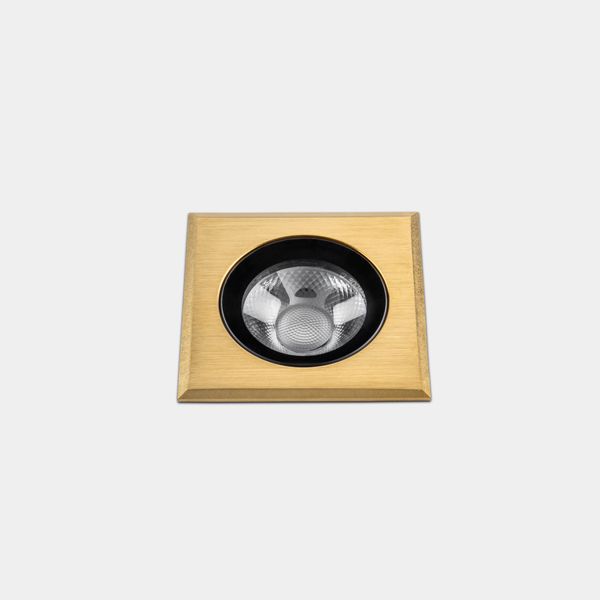 Recessed uplighting IP66-IP67 Max Big Square LED 13.8W LED warm-white 3000K Gold PVD 1076lm image 1