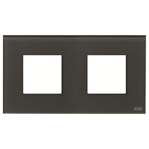 N2272 CF Frame 2-gang / 2+2-modules - Noble - Graphite Glass image 1