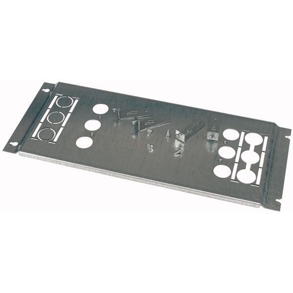 Mounting plate, +mounting kit, for NZM3, horizontal, 3p, HxW=200x600mm image 1