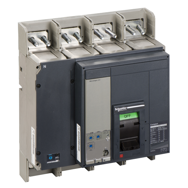 circuit breaker ComPact NS1000N, 50 kA at 415 VAC, Micrologic 2.0 trip unit, 1000 A, fixed,4 poles 4d image 4