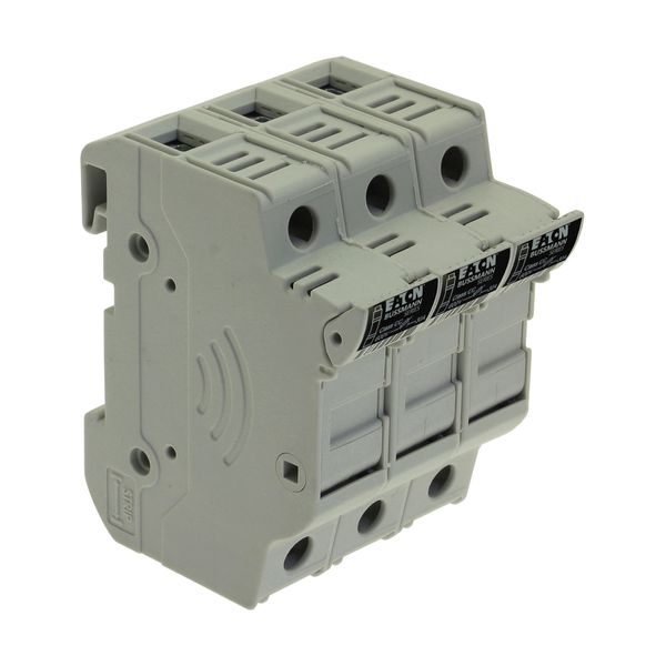 Fuse-holder, LV, 30 A, AC 600 V, 10 x 38 mm, CC, 3P, UL, DIN rail mount image 42
