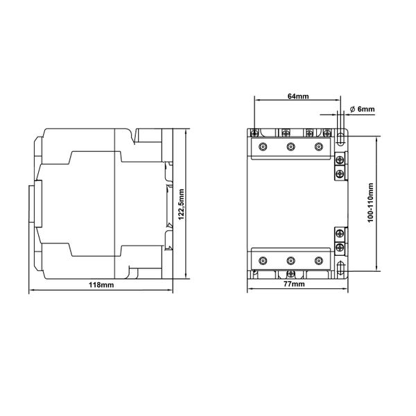 Contactor 3-pole, CUBICO High, 30kW, 65A, 1NO+1NC, 230VAC image 13