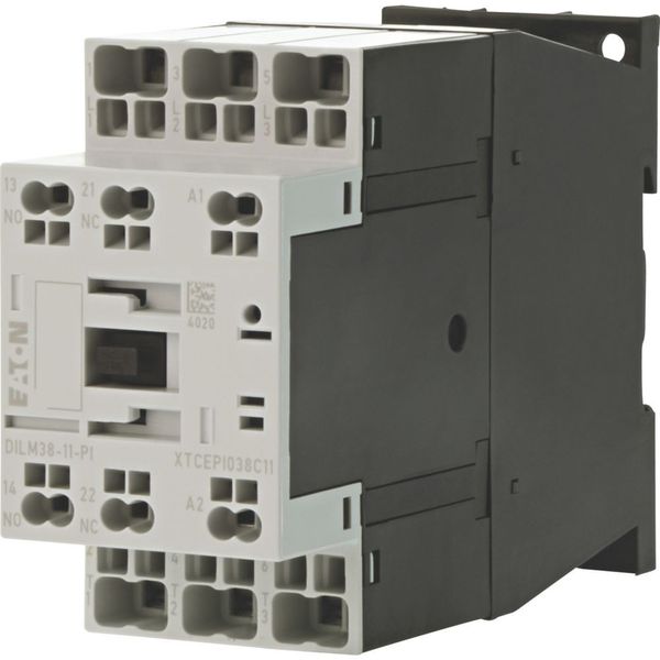 Contactor, 3 pole, 380 V 400 V 18.5 kW, 1 N/O, 1 NC, 24 V 50/60 Hz, AC operation, Push in terminals image 14