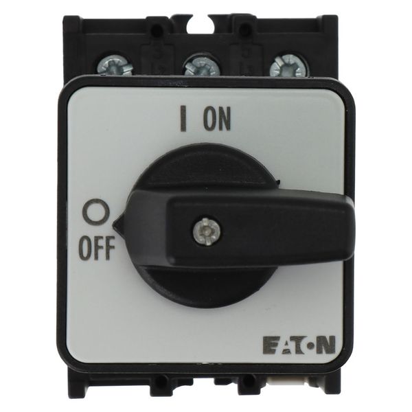 On-Off switch, P1, 40 A, rear mounting, 3 pole, with black thumb grip and front plate image 7