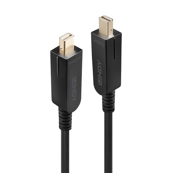 40m Fibre Optic Hybrid Mini DisplayPort 1.4 Cable with Detachable DP Connectors Creates a customisable, reliable mDP or DP connection over long distances image 2