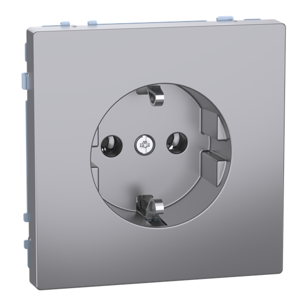 SCHUKO socket, plug-in terminals, stainless steel, system design image 1