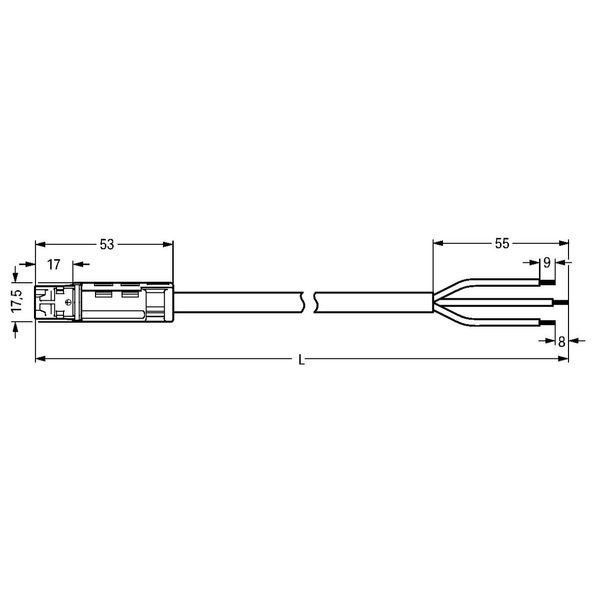 pre-assembled connecting cable Eca Plug/open-ended white image 7