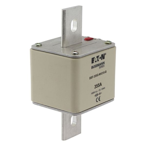 Fuse-link, high speed, 355 A, DC 1000 V, NH3, 71 x 76 x 150 mm, gBat, IEC, bolted connection image 19