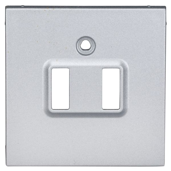 USB charger socket cover, silver image 1