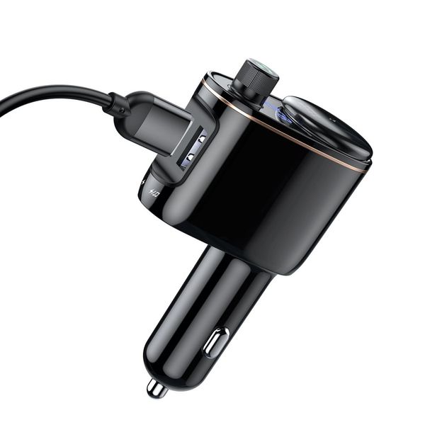 Bluetooth FM Modulator Car Charger 12-24V 2xUSB 3.4A with Cigarette Lighter Port image 4