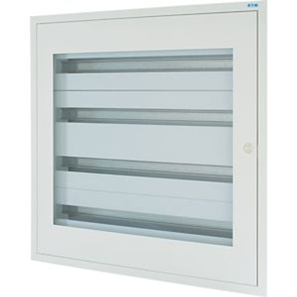 Complete flush-mounted flat distribution board with window, white, 33 SU per row, 5 rows, type C image 3